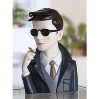 Casablanca by Gilde Deko Figuren - Poly, grau/schwarz, glänzend, H: 25cm, B: 17,5cm, T: 10,5cm - Dekoration, Sammlerstück, Geschenk, Kunstwerk