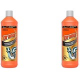 Drano Power Gel Rohrfrei Abflussreiniger, Rohrreiniger, für Küche & Bad, entfernt Verstopfungen, 2er Pack (1 x 1000 ml)