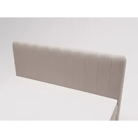 GRAINGOLD Boxbett mit Bettkasten 180x200 Beige Samt, Osteno