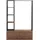 [en.casa] Egmating Garderobenständer 180x120x40 cm Walnussoptik/Schwarz