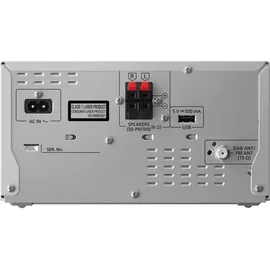 Panasonic SC-PM704EG-S Micro HiFi System mit 80W, CD, Bluetooth, DAB+, silber