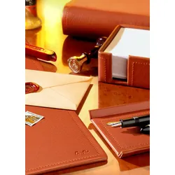 Läufer Unterschriftenmappe Scala Leder cognac