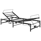 Elektrisch verstellbares Bettgestell Schwarz 90 x 190 cm Stahl - Schwarz