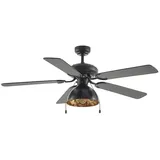 LUCANDE Shamoian 132 cm Deckenventilator Schwarz