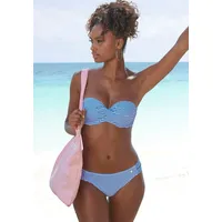s.Oliver Bügel-Bandeau-Bikini Damen Blau 40 Cup A