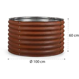 Blumfeldt Rust Grow Hochbeet 100 x 60 x 60 cm Rostrot