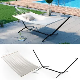 Oskar OK-Living Hängematte, Weiß, 190 x 120 cm Metallgestell