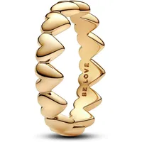 Pandora Damenring Reihe aus Herzen Goldfarben, 54/17,2
