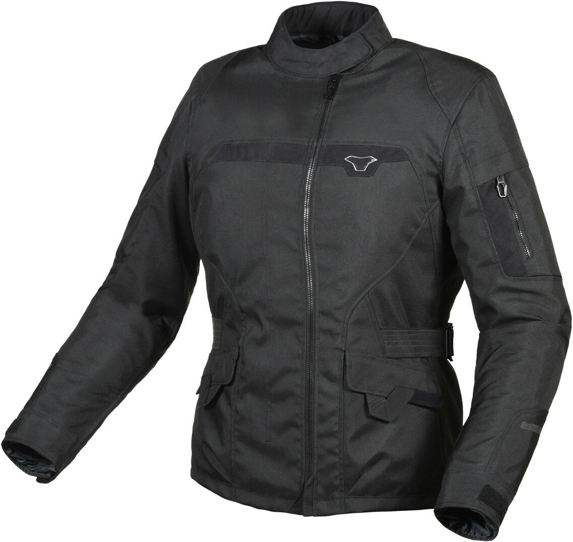 Macna Evora waterdichte dames motorfiets textiel jas, zwart, XS Voorvrouw