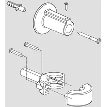 Fortis Ersatz-Wandhalter für Duschsystem, 50190ESU/957PC,