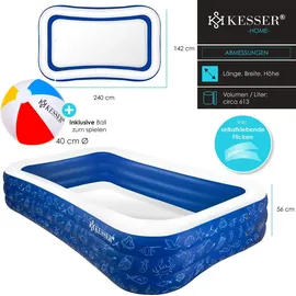 Kesser Aufblasbarer Pool 240 x 142 x 56 cm blau
