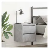 vidaXL Wand-Nachttische 2 Stk. Betongrau 38x34x40 cm