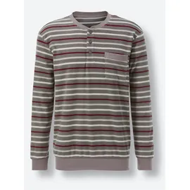 Kings Club Schlafanzug KINGS CLUB, Herren, Gr. 48/50, bunt (grau, bordeaux), 80% Baumwolle, 20% Polyester, Homewear-Sets Schlafanzug