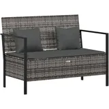 vidaXL Gartenbank 2-Sitzer 59 x 83 x 59 cm Grau