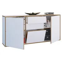 VCM Holz Kommode Sideboard mit Drehtüren, Schubladen und einer