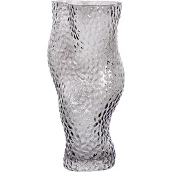 Blumenvase DYTIKO Glas 31 cm Grau