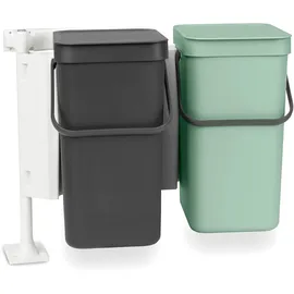 Brabantia Sort & Go 12 l 2er Set dark grey/jade green