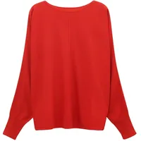 someday Damen Pullover | Strickpullover Taliya Detail Loose aus weichem Viskose Mix Vibrant red, 42 - 42