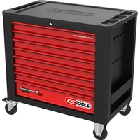 KS Tools PERFORMANCEplus P20 SCHWARZ/ROT Werkstattwagen mit 8 Schubladen