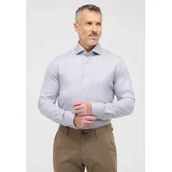 Langarmhemd ETERNA "SLIM FIT", Herren, Gr. 44, Normalgrößen, grau, 100% Baumwolle, schmal, Langarm Manschette, Hemden, NON IRON (bügelfrei)