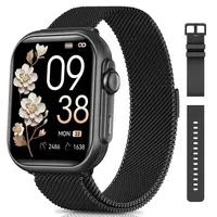 2025 1000mAh Akku Smartwatch Herren Damen 1.83 " AMOLED Display Smartwatch,(4.65 cm)120+ Sportmodi,Blutdruck-/Herzfrequenz-/SpO2-/Schlafüberwachung - Schwarz