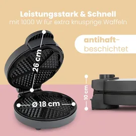 Clatronic WA 3492 Waffelautomat schwarz/edelstahl