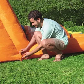 BESTWAY H2OGO! Hurricane Wasserpark mit Dauergebläse 420 x 320 x 260 cm