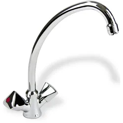 Zweigriff Niederdruck Küchenarmatur Wasserhahn Chrom