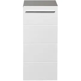 Stella Trading Unterschrank Gloss 34 x 72 x 31 cm Anthrazit/Weiß Hochglanz