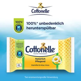 Cottonelle Feuchtes Toilettenpapier Kamille & Aloe Vera Vorteilspack 12 x 42 Tücher