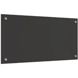 vidaXL Küchenrückwand Dunkelgrau 80x40x0,6 cm Hartglas