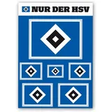 Hamburger SV Aufkleber HSV Aufkleber-Set 'Raute' blau