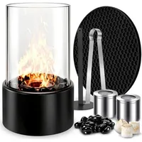 Bioethanol-kamin. Ethanol-tischkamin. Tischfeuerstelle. Tragbarer Tischkamin. Outdoor-ofen. Geschenkidee. Rund Und In Sich Geschlossen. Saubere Verbrennung. Kein Schornstein Erforderlich.