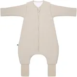 emma & noah Winter-Sleepoverall Essential mit abnehmbaren Ärmeln 3.5 TOG, beige, 70