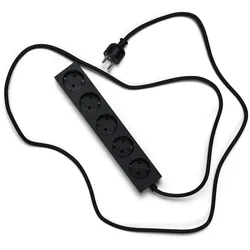 Pedestal - Power Beam, 2 Meter Mehrfachsteckdose, charcoal