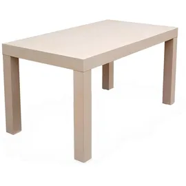 JVmoebel Esstisch 90 x 90 x 160 cm beige