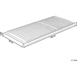 Beliani VOUZIERS Federholzrahmen 90 x 200 cm
