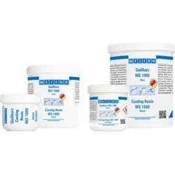 WEICON Gießharz MS 1000, Epoxidharz-System für Verklebungen, Laminieren und Vergießen, 0,5 kg, transparent, geringe Eigenfarbe