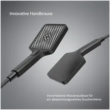 EMKE Duschsystem mit Thermostat Mattschwarz 71 cm