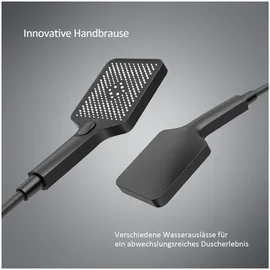 EMKE Duschsystem mit Thermostat Mattschwarz 71 cm