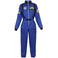 Jutrisujo Astronauten Kostüm ErwacÖsene Damen Kostüm Astronaut Weltraum Raumfahrer Halloween Cosplay Blau L
