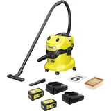 Kärcher Home & Garden WD 4-18 Dual Battery Set 1.628-601.0 Akku-Nass-/Trockensauger 380W 20l inkl