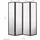 Homestyle4u Paravent Schwarz 176x175 | Gr.: onesize