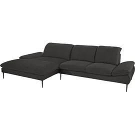 W.Schillig Eckcouch Leder 3-Sitzer Grau