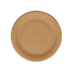 Verive Pappteller braun, rund Ø 26 cm 80550067 , 1 Packung = 50 Stück