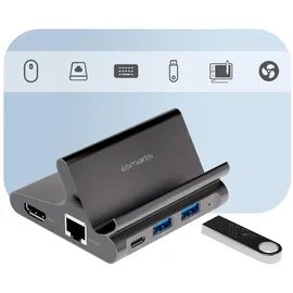 4smarts 7in1 Hub Universal Tablet und Phone Stand plus DeX-Modus grau