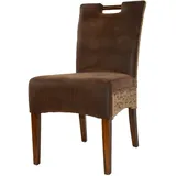 Rattanstuhl Esszimmerstühle 4er SET Bilbao vollgepolstert brown