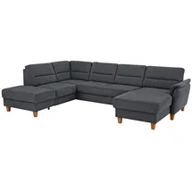 Home Affaire Wohnlandschaft Mikrofaser 5-Sitzer Grau