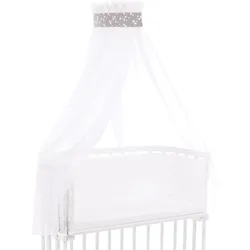 Tobi Babybay Himmel Organic Cotton mit Schleife für alle Modell, Farbe: Weiß/Taupe