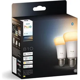 Philips LED-Birne 6W E27 810 lm warmweiß 2 St.